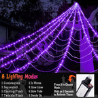 Witchwood™ Scidweet Halloween Decorations Outdoor, 350 LED Halloween Spider Web Lights with 79" Giant Spider for Home Garden Yard Decor