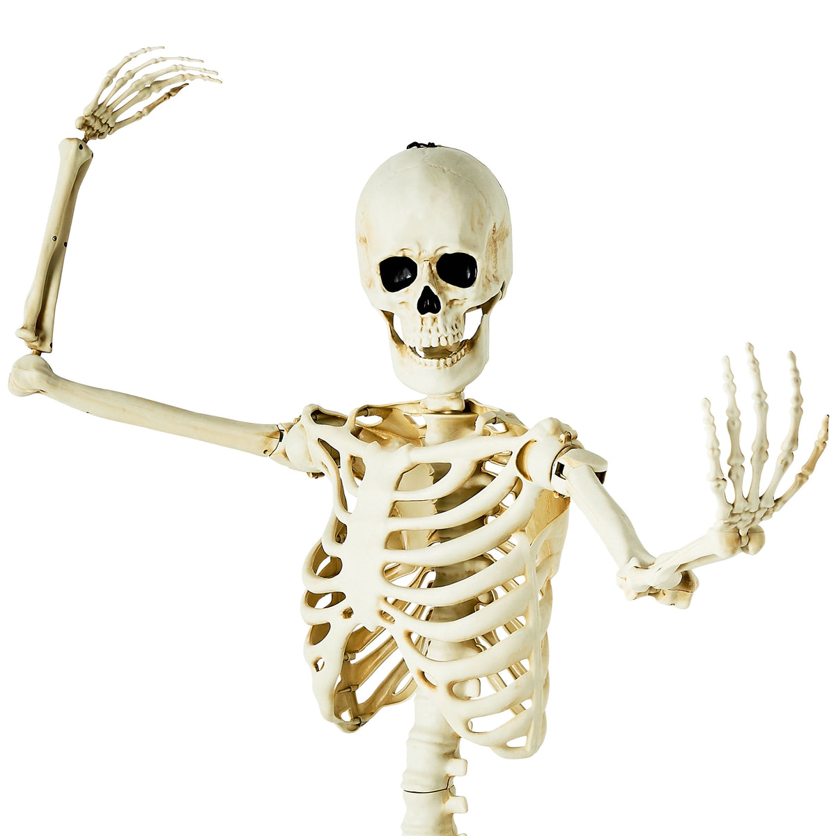 Witchwood™ Hanging Posable Skeleton Decoration, White, 5', Halloween