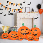 Witchwood™ 7.4' Halloween Inflatables Outdoor Halloween Decoration with LED Lights 7pcs Blow up Pumpkins