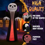 Witchwood™ 12 FT Halloween Inflatables Ghost Outdoor Halloween Decoration w/ Pumpkins Head