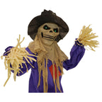 Witchwood™ 6 ft Standing Halloween Scarecrow Yard Decoration with LED Green Eyes, HHSCR-5FLS