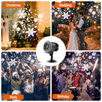 Witchwood™ Outdoor high brightness snowflake projection light, holiday decoration ambient light, Christmas Halloween laser light, light show, waterproof function, indoor home, Christmas, wedding Mother's Day