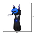 Witchwood™ Airblown Inflatables Halloween Pumpkin Head Creeper Reaper, 6'
