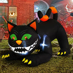 Witchwood™ COMIN 6 FT Animated Halloween Inflatables Black Cat Outdoor Decorations Blow Up Yard Large Cat with Moving Head and Built-in LEDs for Indoor Party Garden Lawn Decor