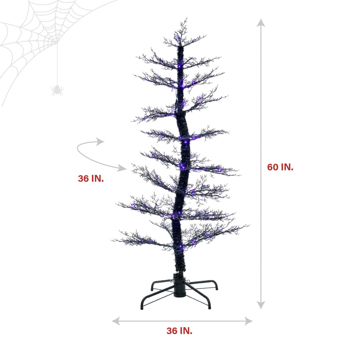 Witchwood™ 5 ft Dancing Halloween Tree Animatronic, Halloween Decor, HH050DANCETR-PUR