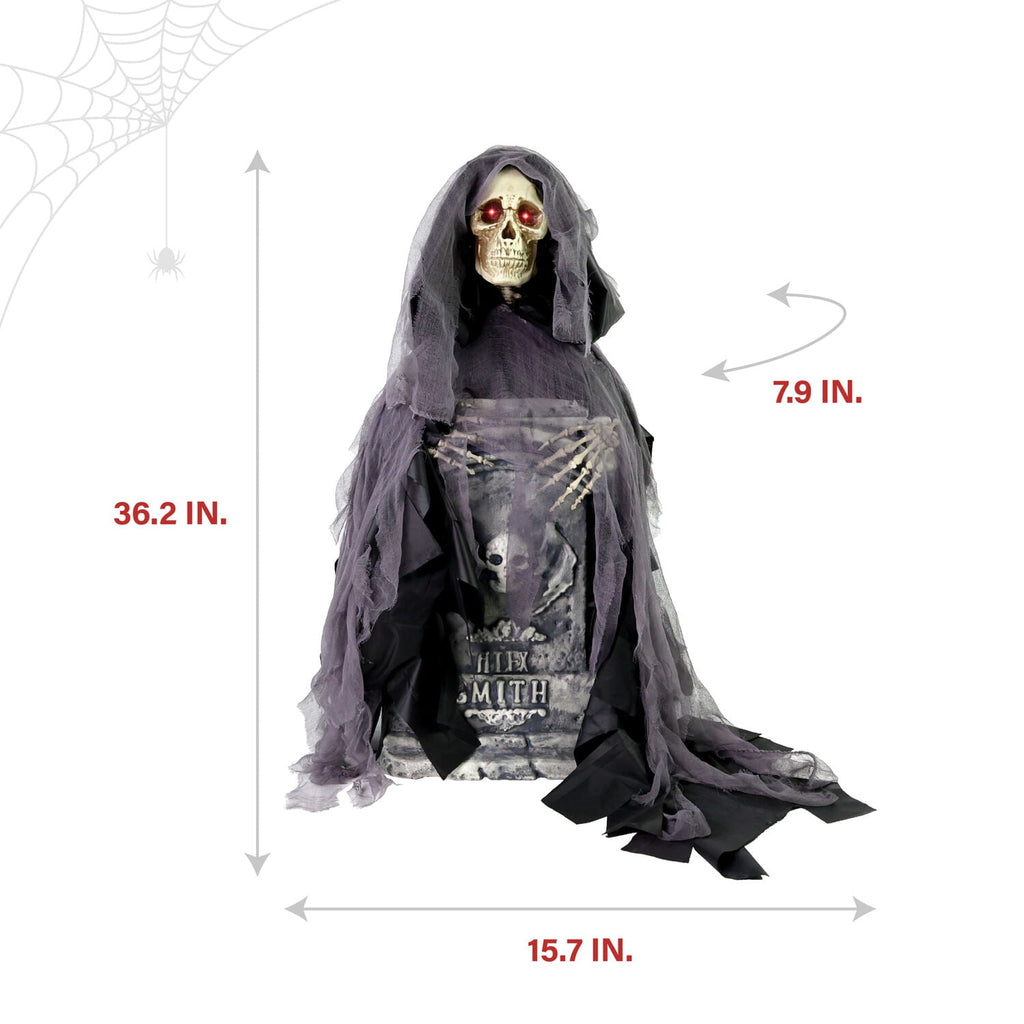 Witchwood™ 3 ft Touch-Activated Rising Reaper with Tombstone Halloween Accessory, HHRPRTOMB-2FLSA