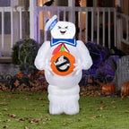 Witchwood™ 42 Airblown Blowup Inflatable Ghostbusters Stay Puft Marshmallow Man with Jack-O-Lantern Halloween Outdoor Yard Decoration