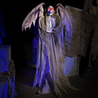 Witchwood™ 5.5 ft Life-size Animatronic Reaper with Wings, Halloween Decoration, HHWINGSKEL-4FLSA
