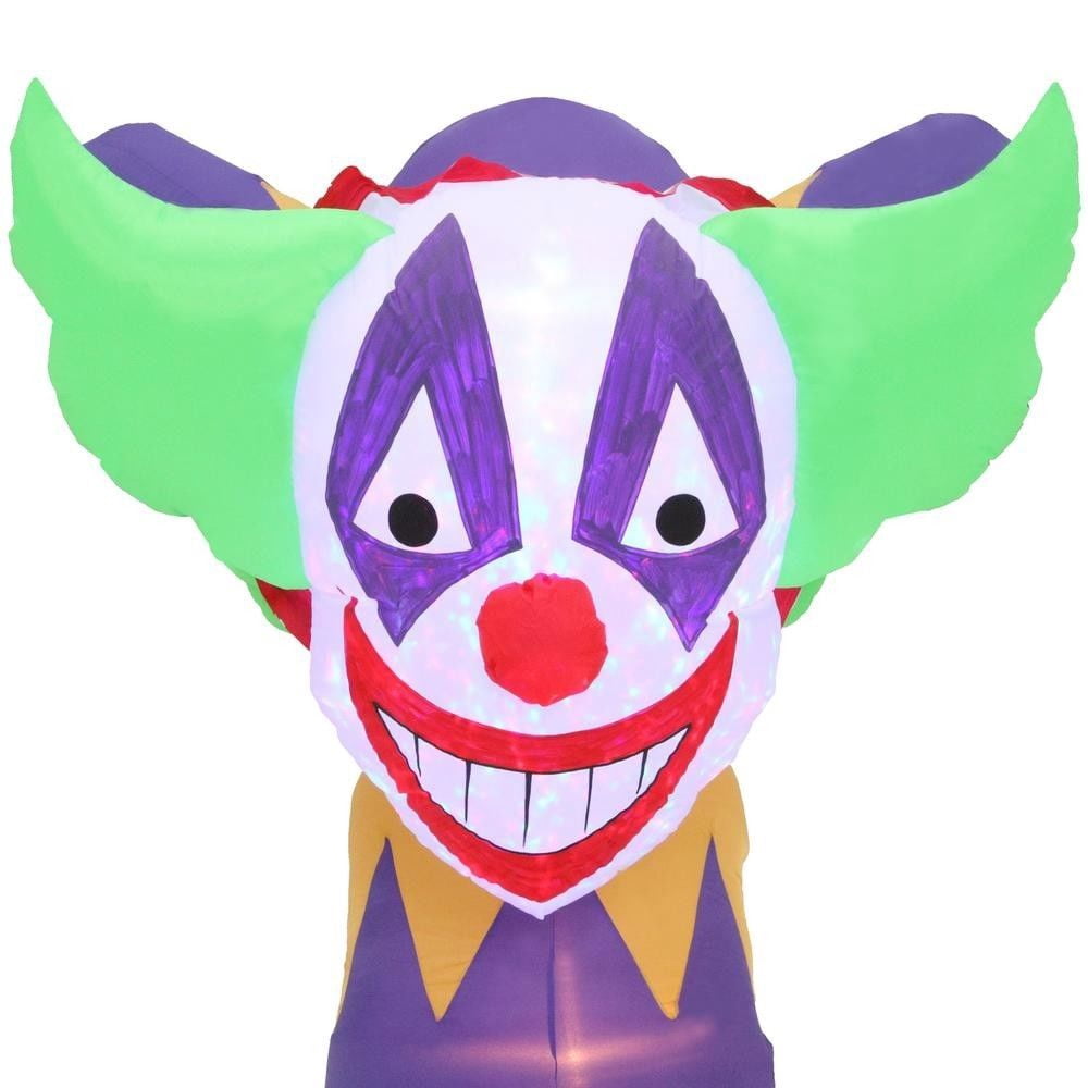 Witchwood™ Kaleidoscope Clown Airblown Halloween Yard Inflatable, 7.5'