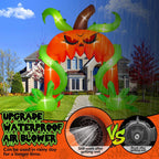 Witchwood™ 12FT Giant Halloween Pumpkin Arch Inflatable with LED Lights, Scary Blow-Up Decoration for Lawn, Garden, and Yard Holiday Party