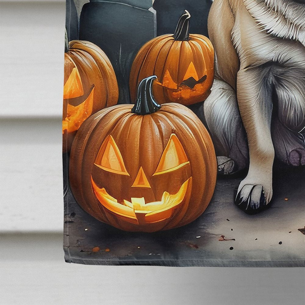 Witchwood™ Halloween Pug Dog House Flag 28x40IN Double-Sided Polyester Decorative Sleeve Pole Flag for Outdoor Home Garden Patio