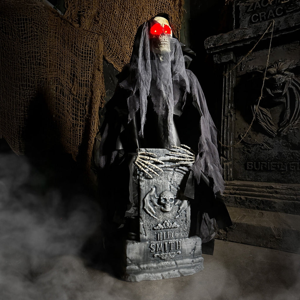 Witchwood™ 3 ft Touch-Activated Rising Reaper with Tombstone Halloween Accessory, HHRPRTOMB-2FLSA