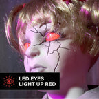 Witchwood™ Apocalypse Twins Halloween Animatronics with Red Eyes & Head Sync, 3-Ft
