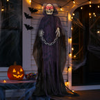 Witchwood™ 6' Halloween Decorations Animatronics Grim Reaper, Sound-Actived Party Deco for Garden Yard Lawn