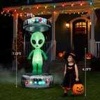 Witchwood™ 8 FT Halloween Inflatables UFO Alien Decoration Outdoor Halloween Decoration