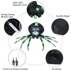 Witchwood™ Gymax 6FT Halloween Inflatable Blow-Up Spider w/ LED Lights Outdoor Yard Decoration