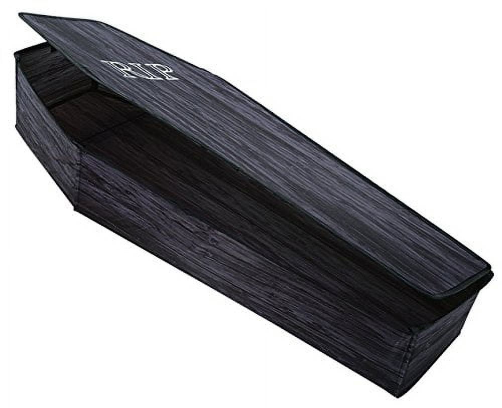 Witchwood™ Wooden-Look Coffin with Lid Halloween Decoration - 60 in x 24 in x 10 in