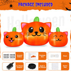 Witchwood™ 6.2FT Halloween Inflatable Pumpkin Cat Outdoor Decorations, Halloween Blow Ups with Lights for Party, Yard