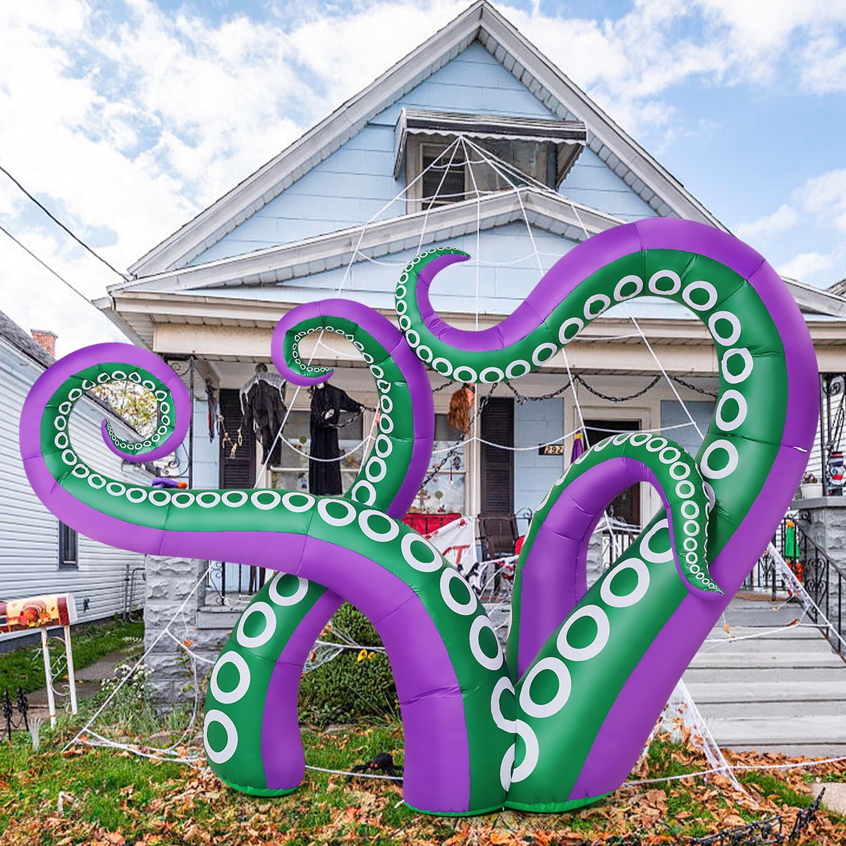 Witchwood™ Halloween Inflatables 7.2 FT Octopus Tentacles Inflatable with Built-in LEDs, Halloween Inflatable Octopus Blow Up Octopus Tentacles, Outdoor Halloween Decorations Clearance for Holiday Party