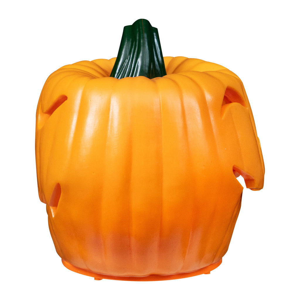 Witchwood™ 9.75" Jack-O-Lantern Animated Double-Sided Halloween Pumpkin - Orange/Green