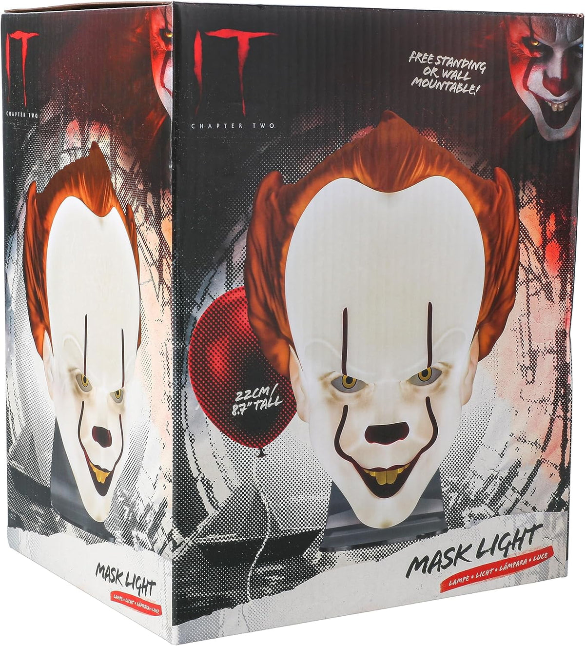 Witchwood™ Paladone Halloween White Pennywise Mask, 15.5" x 18.2"