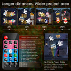 Witchwood™ Outdoor HD projector light, remote control 16 switchable modes, Christmas Halloween celebrations, birthdays, weddings and parties, waterproof light show