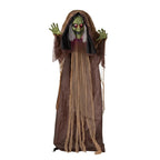 Witchwood™ 43 1/4" x 4 Ft. 9" Light-Up Hunchback Witch Standing Halloween Decoration