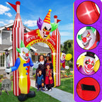 Witchwood™ 12FT Giant Clown Inflatable Archway with Built-in Lights ? Scary Outdoor Yard Decorations for Garden, Lawn, and Indoor Halloween Decor