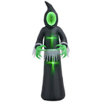 Witchwood™ HOMCOM 8ft Inflatable Halloween Mirror Face Ghost, Outdoor LED Display