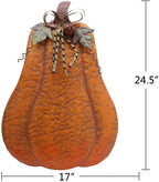 Witchwood™ Metal Pumpkin Harvest Fall Decor Thanksgiving Halloween Outdoor Yard Garden Decor Free Standing Pumpkin Decorations for Home (H-24.5")