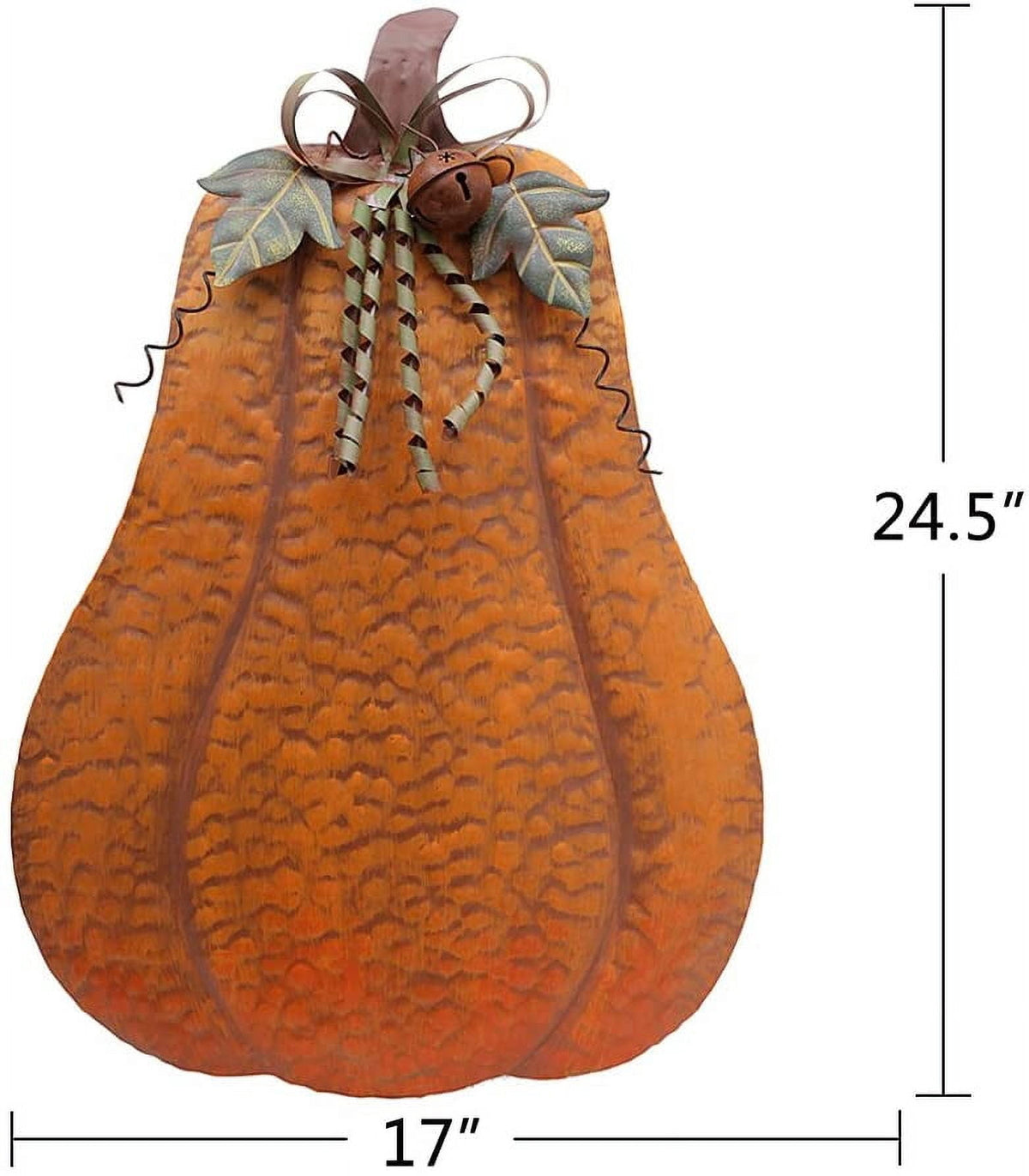 Witchwood™ Metal Pumpkin Harvest Fall Decor Thanksgiving Halloween Outdoor Yard Garden Decor Free Standing Pumpkin Decorations for Home (H-24.5")