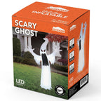 Witchwood™ 12 ft Halloween Inflatable Outdoor Ghost,Giant Ghost Blow Up Decor with Built-in LED Lights,inflatables with Build-in LEDs,Spooky Outdoor Decorations for Yard & Lawn