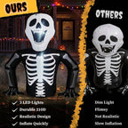 Witchwood™ 6' Halloween Inflatables Skeleton Outdoor Halloween Decoration Emerging Skeleton,Built-In LED