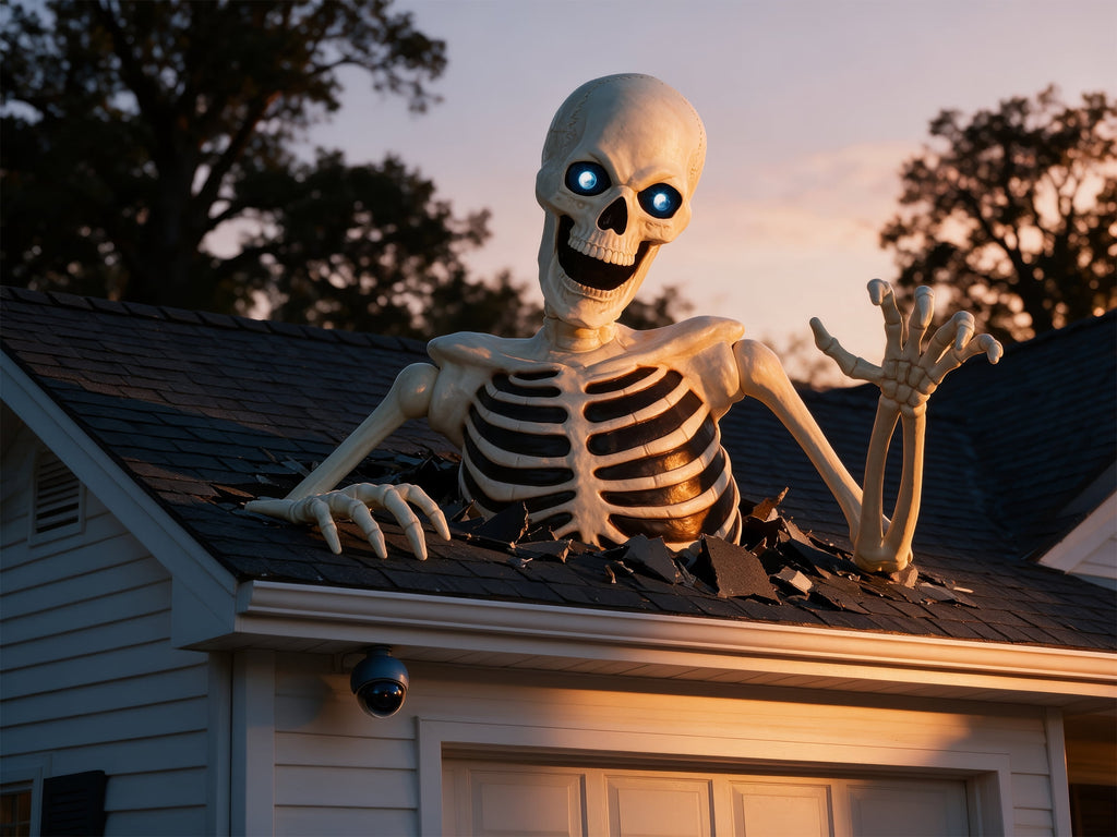 Witchwood™ 48" Halloween Giant Groundbreaker Skeleton with LED Light Moving Eyes, Creepy Sound Effect for Yard Porch Halloween Decoration