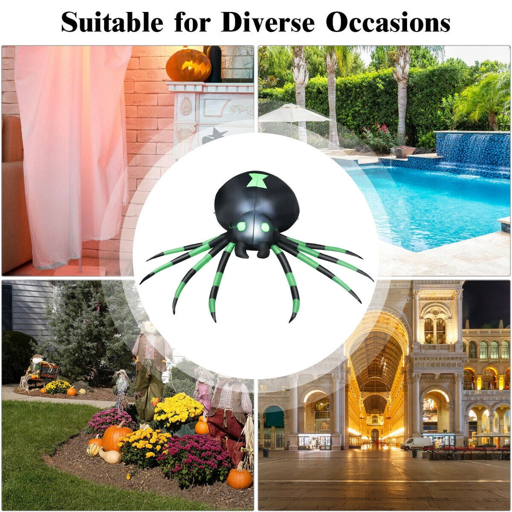 Witchwood™ Gymax 6FT Halloween Inflatable Blow-Up Spider w/ LED Lights Outdoor Yard Decoration