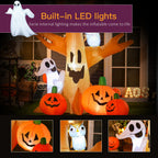 Witchwood™ 7.5FT Halloween Inflatable Scary Ghost Tree with Owl Ghost Pumpkins LED Lights Yard Decoration