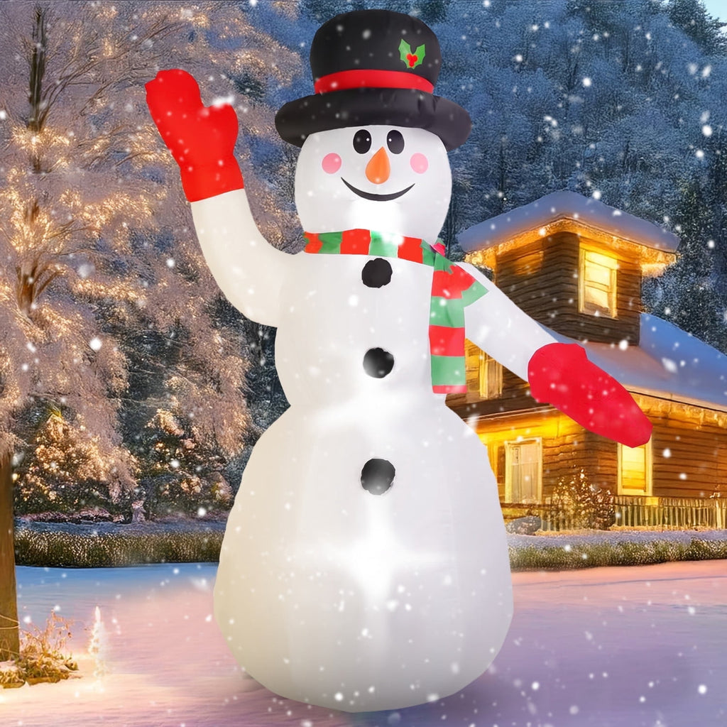 Witchwood™ 8ft Snowman Christmas Inflatables, Blow up with LED Lights Built-in for Holiday/Party/Yard/Garden Decoration