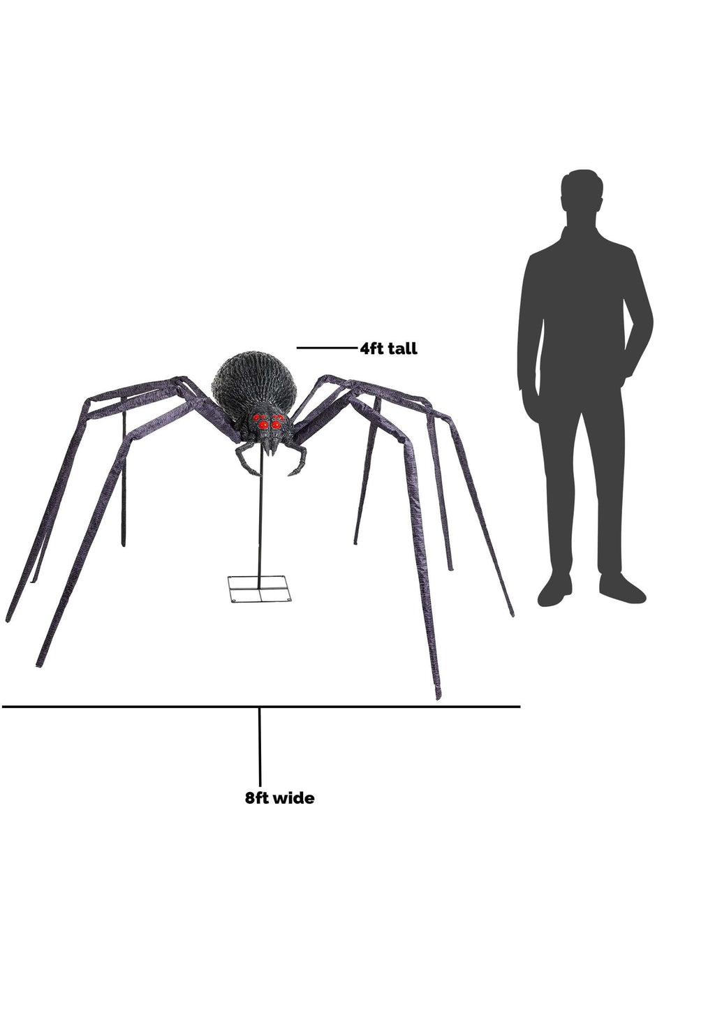 Witchwood™ Leggs the Giant Yard Spider Halloween Decoration