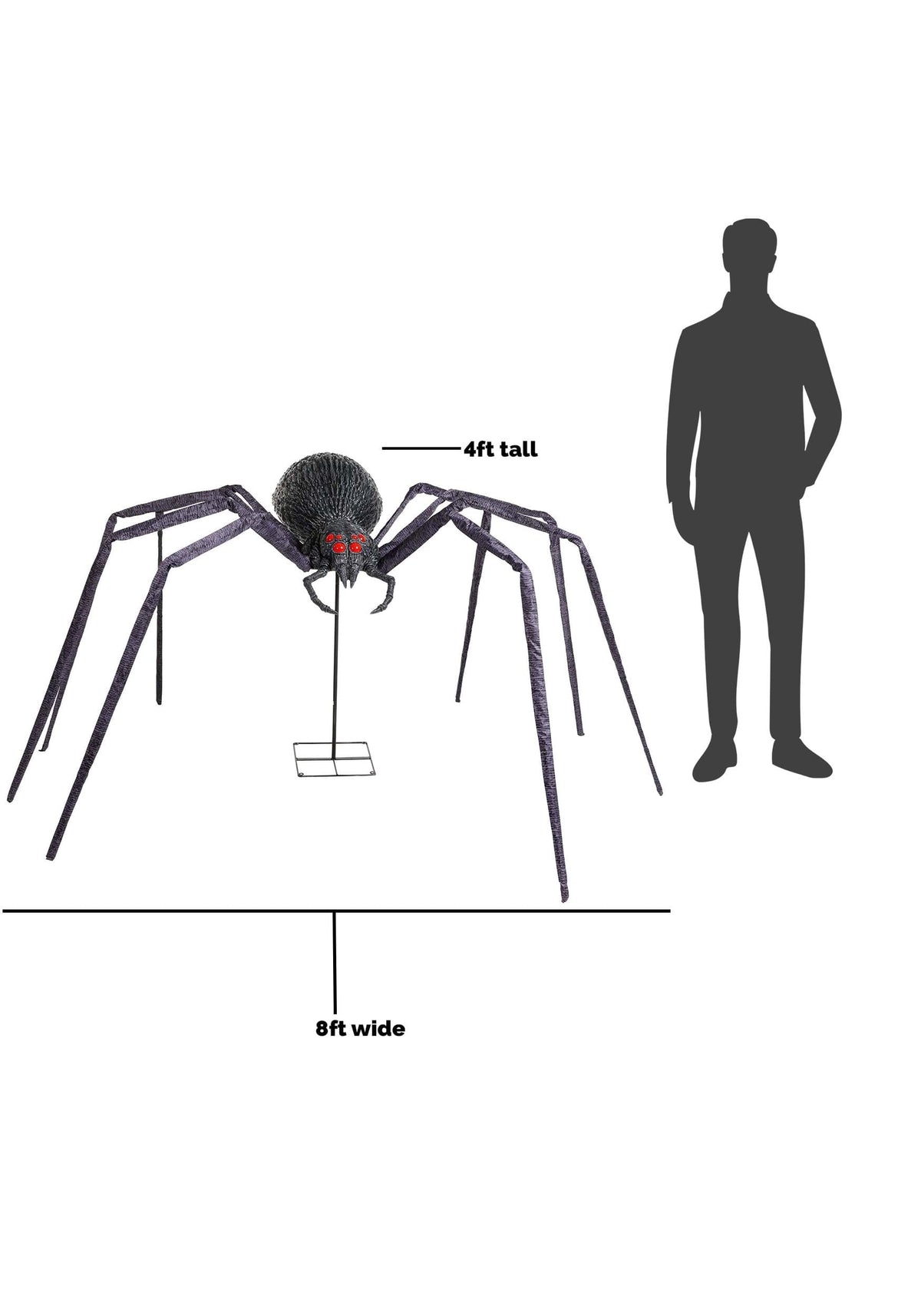 Witchwood™ Leggs the Giant Yard Spider Halloween Decoration