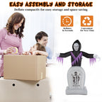 Witchwood™ Inflatable Halloween Decoration 6 FT Reaper for Halloween Party Outdoor, Yard, Garden, Lawn Decorations
