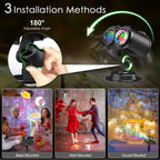 Witchwood™ Outdoor HD projector light, remote control 16 switchable modes, Christmas Halloween celebrations, birthdays, weddings and parties, waterproof light show