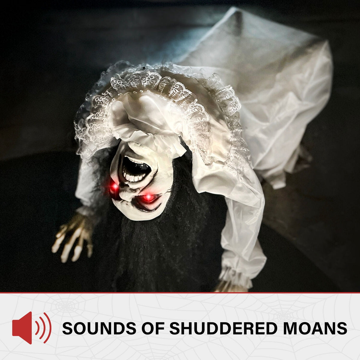 Witchwood™ Lifesize 35" Animatronic Possessed Woman with Lights and Sound, Halloween Decoration,HHLADY-11FLSA