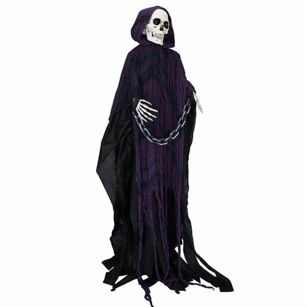 Witchwood™ 6ft Life-Size Halloween Animatronic Grim Reaper - Sound-Activated, 1-Minute Assembly for Yard/Haunted House/Party