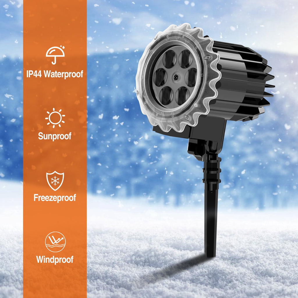 Witchwood™ Outdoor high brightness snowflake projection light, holiday decoration ambient light, Christmas Halloween laser light, light show, waterproof function, indoor home, Christmas, wedding Mother's Day