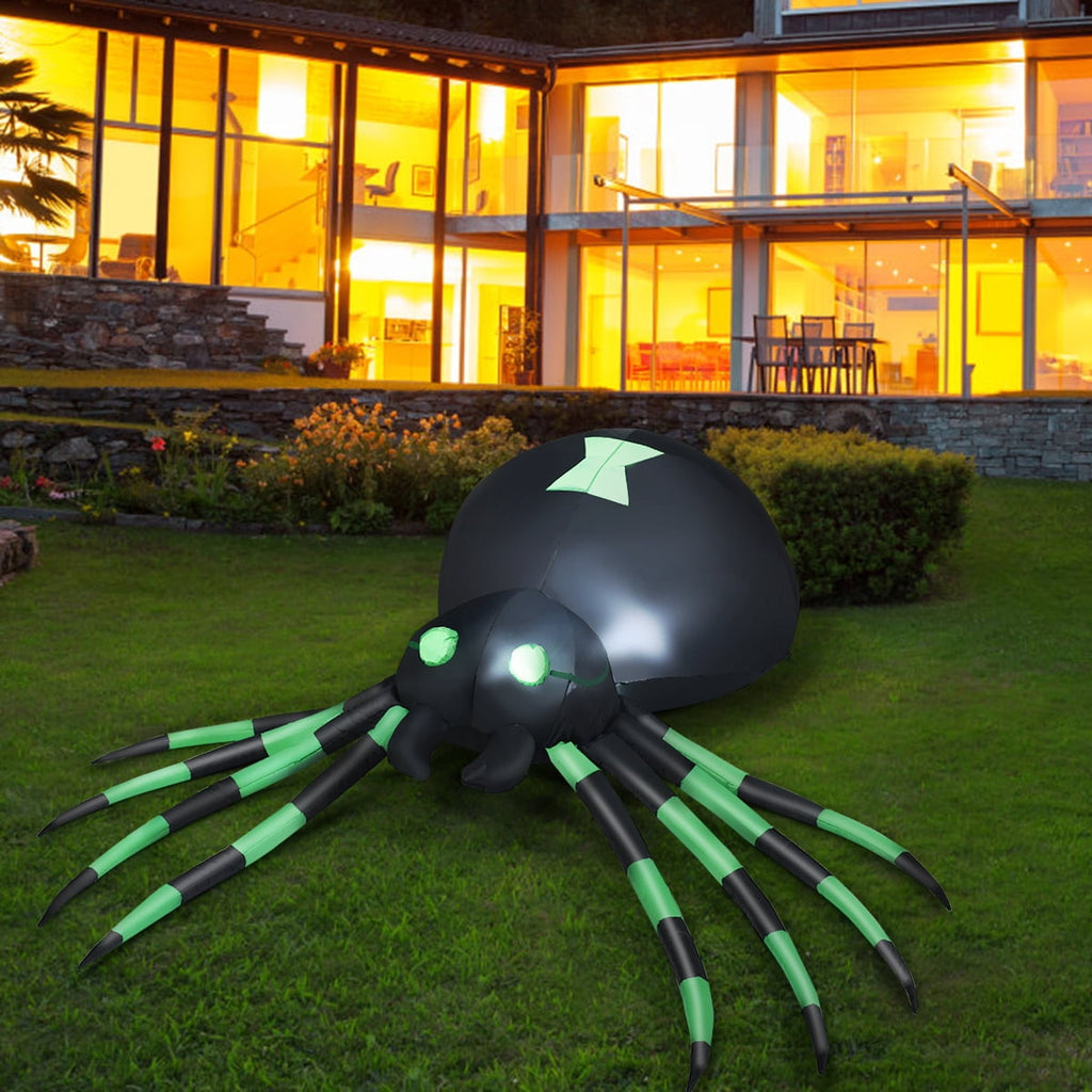 Witchwood™ Patiojoy Halloween Decoration 6FT Inflatable Blow-Up Spider With LED Lights Outdoor Yard