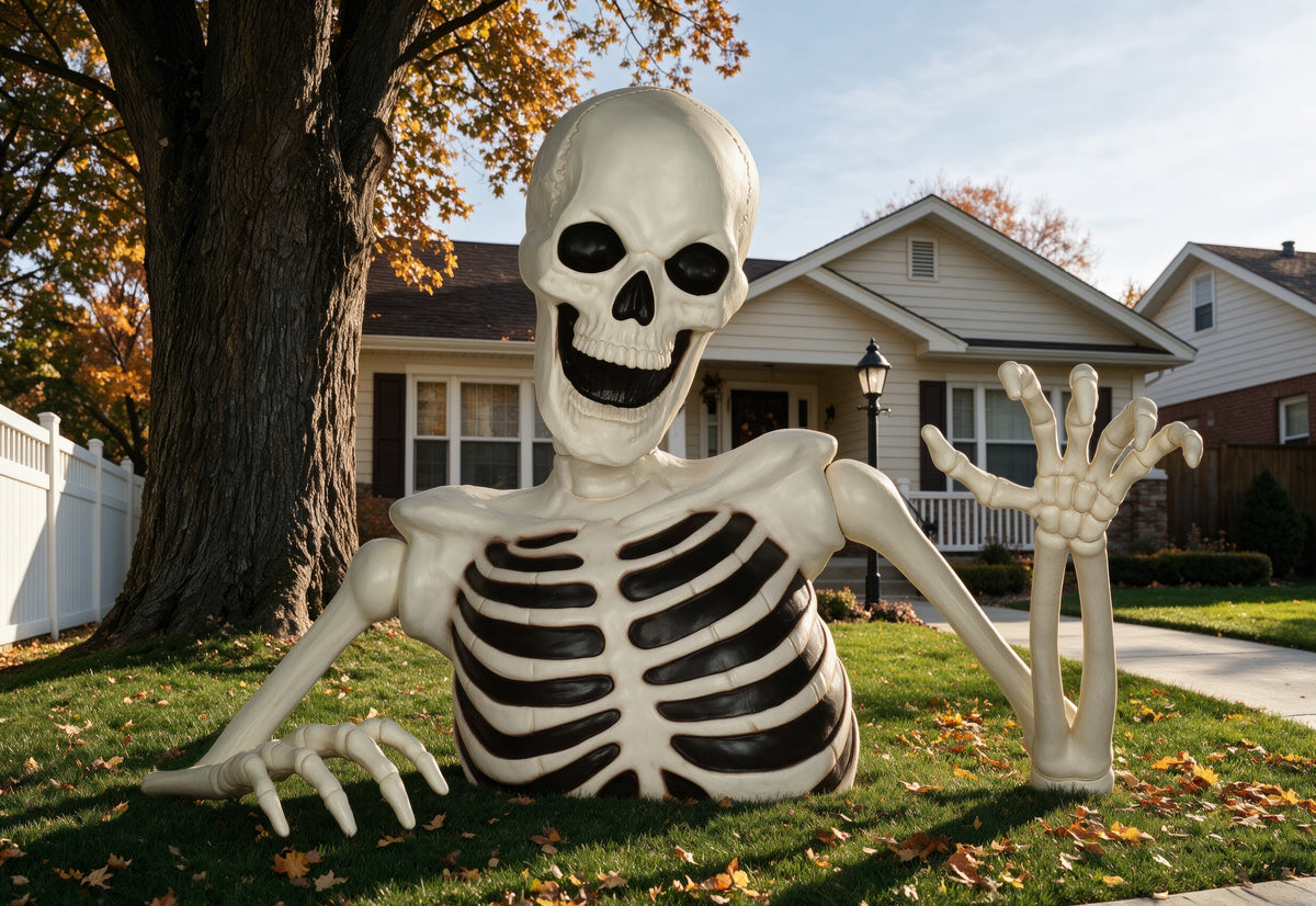 Witchwood™ 48" Halloween Giant Groundbreaker Skeleton, Halloween Decoration for Outdoor Yard and Porch