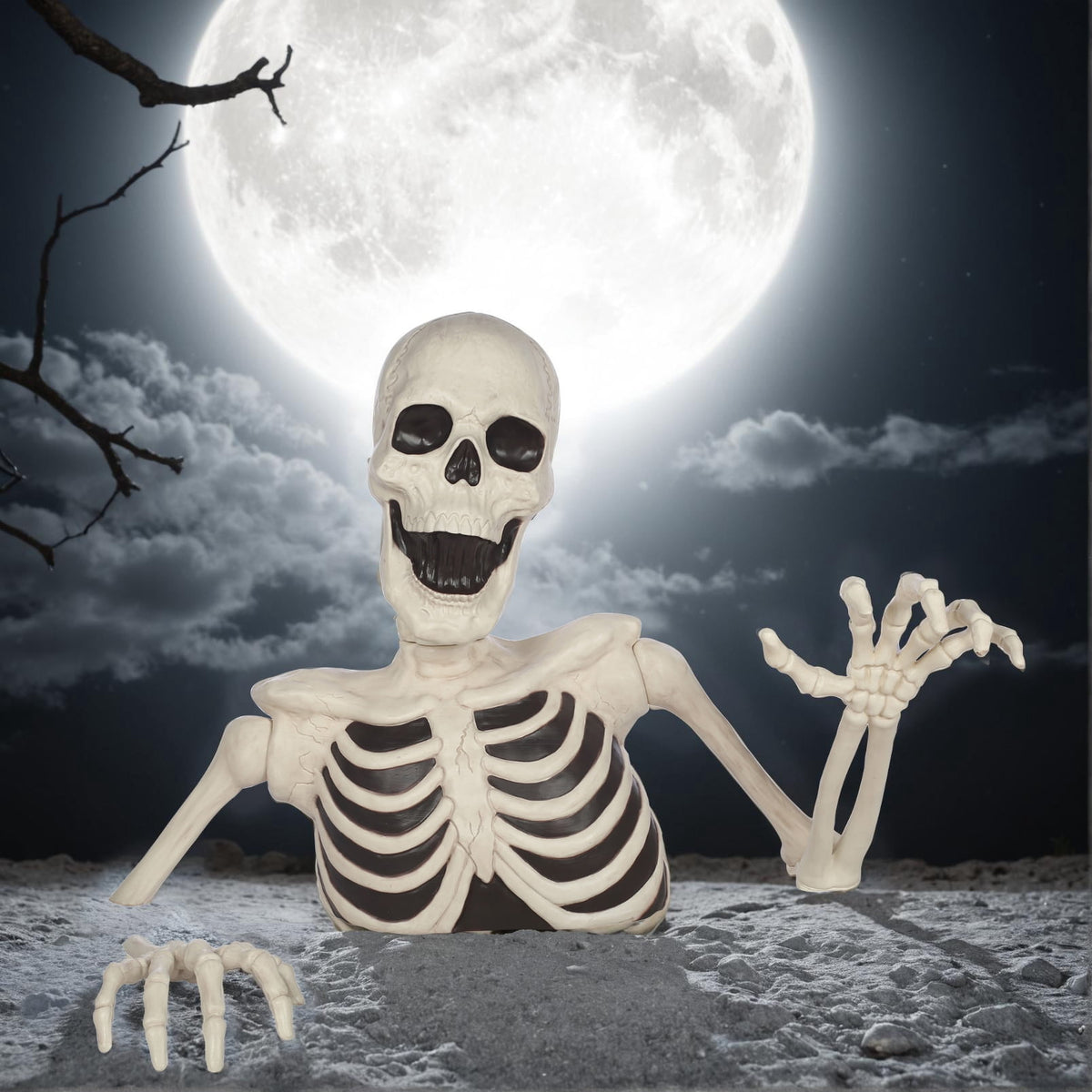 Witchwood™ 35" Halloween Giant Groundbreaker Skeleton, Halloween Decoration for Outdoor Lawn Yard and Porch