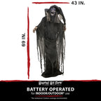 Witchwood™ 5.75 ft Animatronic Witch Indoor/Covered Outdoor Halloween Decoration, HHWITCH-20FLSA
