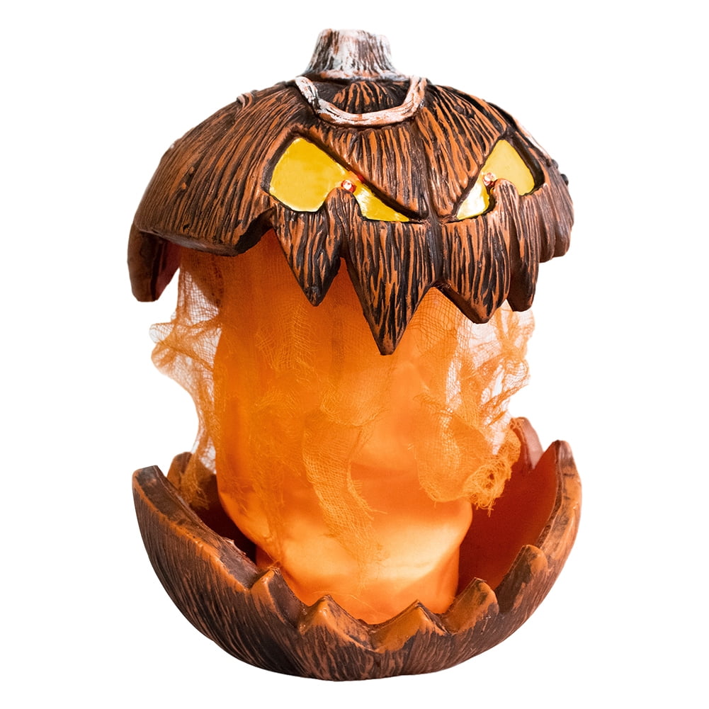 Witchwood™ Halloween Pumpkin Head Yard Decor Lighting 2025 New Gourdo Jack-O-Lantern Decor Mouth Open Vintage Pumpkin Halloween Lights Indoor & Outdoor Scary Decorations for Haunted House Porch Yard Party Decor