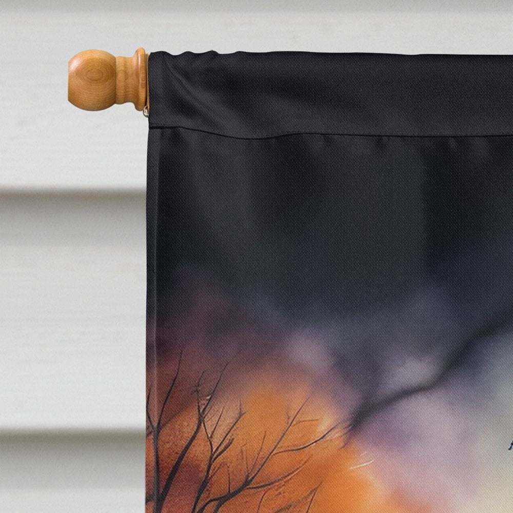 Witchwood™ Halloween Airedale Terrier Dog House Flag 28x40IN Double-Sided Polyester Decorative Sleeve Pole Flag for Outdoor Home Garden